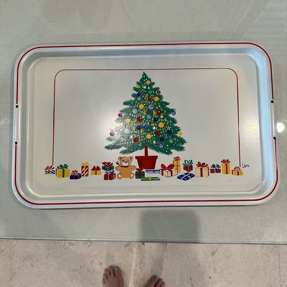 Vintage 1985 Himark Christmas Trays 3 Piece Set Never Used - Picture 9 of 12